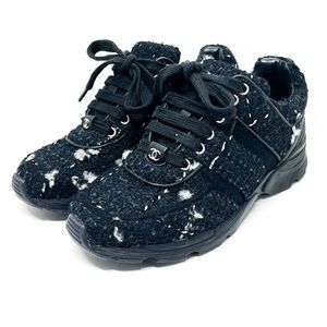 CHANEL RARE LIMITED EDITION TWEED SNEAKERS 35